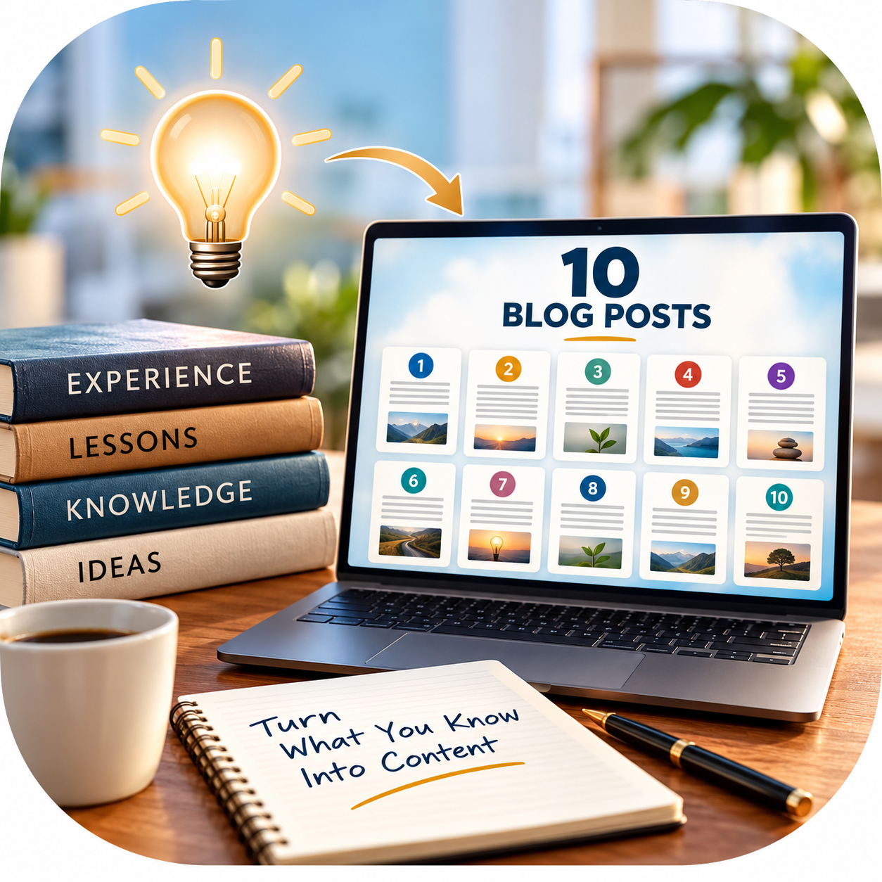 Experience to Blog Content Generator turning experience and knowledge into 10 blog posts