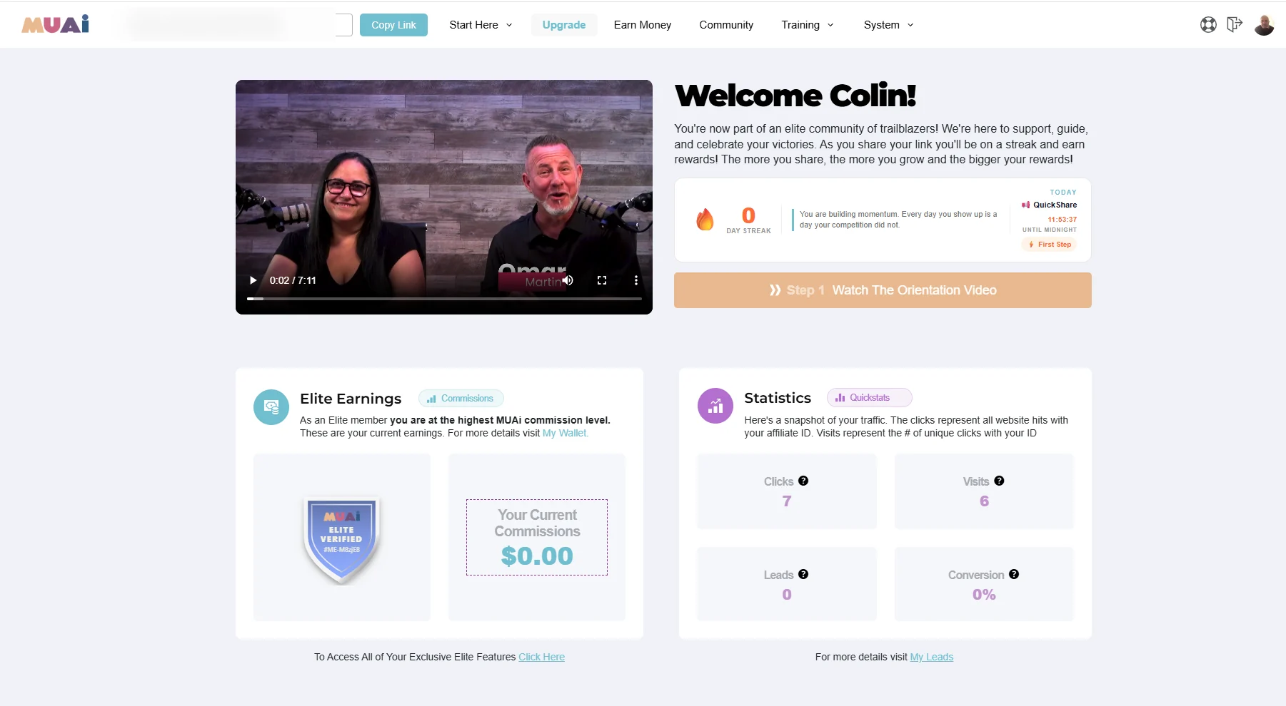 MyUnfair.ai member dashboard